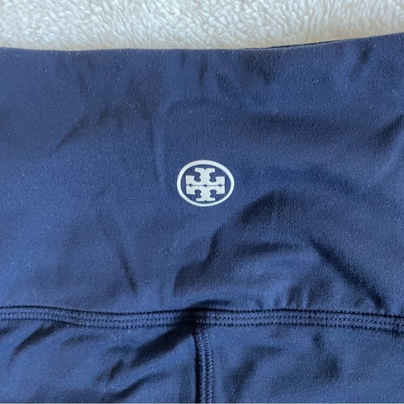 Tory Sport Navy Capri Leggings Stripes Side Size XL - Picture 6 of 11